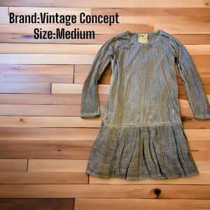 Womans Vintage Concept Dress with Scarf Size Medium